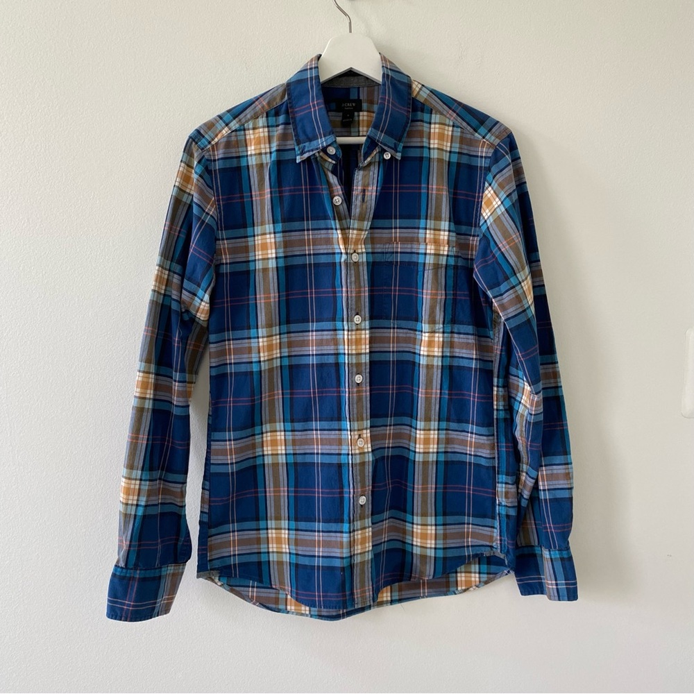 J Crew Women’s Tartan Slim Fit Button Down Shirt